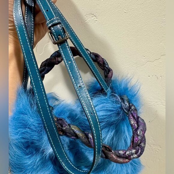 Handmade Genuine Toscana Shearling & Lambskin Braided Top Handles Bag/Crossbody - Picture 15 of 15